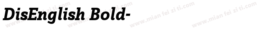 DisEnglish Bold字体转换